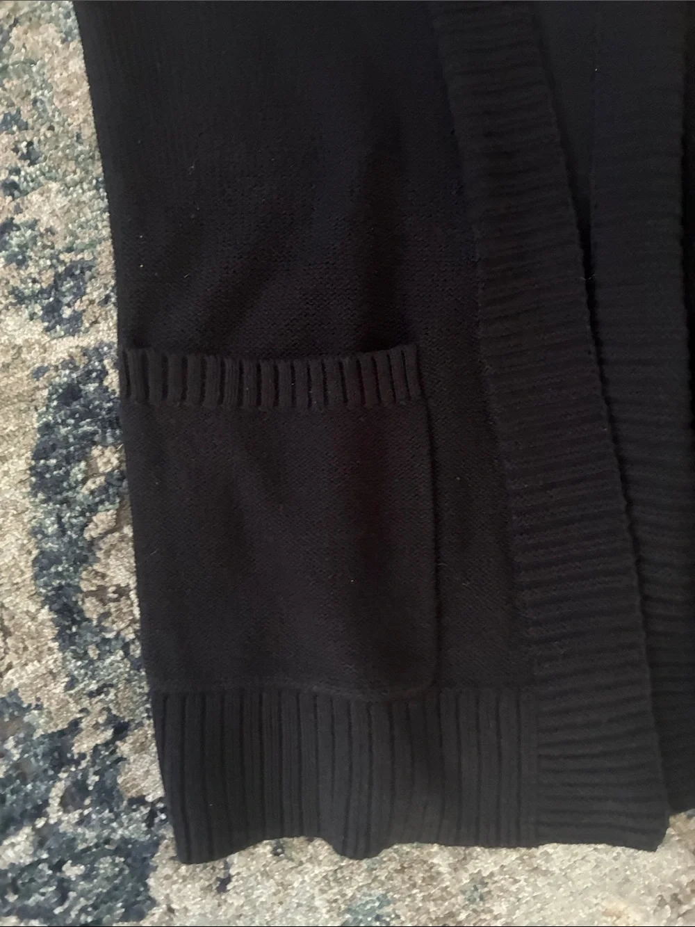 Sonoma Black Women’s Open-Front Pocket Cardigan Sweater